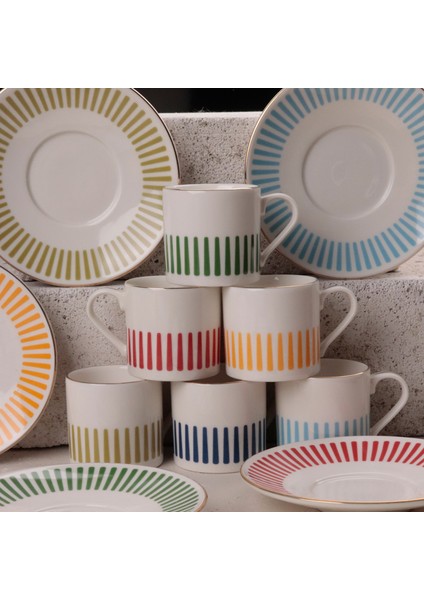 Alya Mix Kahve Fincan Takımı 80CC 6 Kişilik 12 Parça modelleri