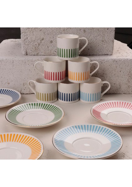 Alya Mix Kahve Fincan Takımı 80CC 6 Kişilik 12 Parça fırsatları