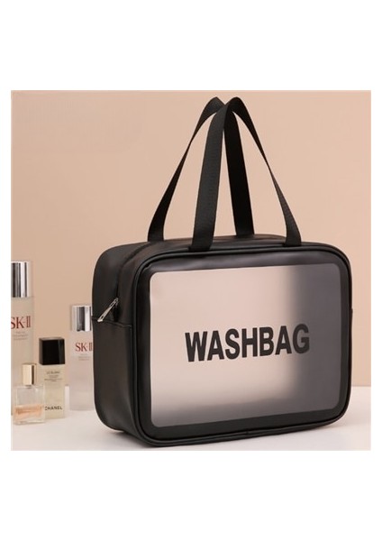 Büyük Kapasiteli Taşınabilir El Tipi Pu Buzlu Su Geçirmez Tuvalet Malzemeleri Saklama Toz Geçirmez Kozmetik Çantası (Yurt Dışından) fiyatları