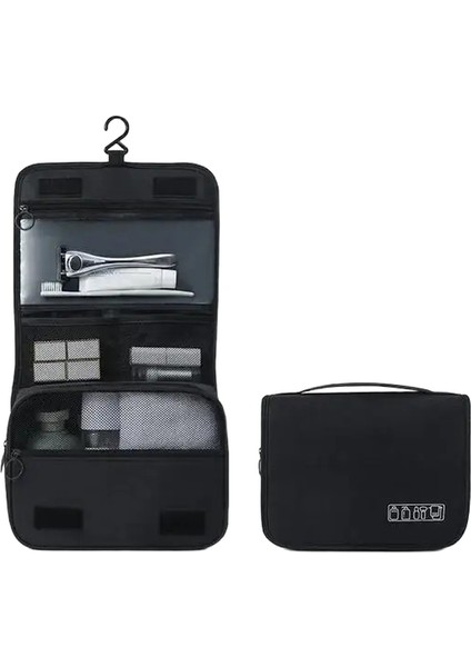 Moda Taşınabilir Basit Kız Tuvalet Çantası Büyük Kapasiteli Kozmetik Çantası Iş Gezisi Seyahat Kanca Çantası (Yurt Dışından)