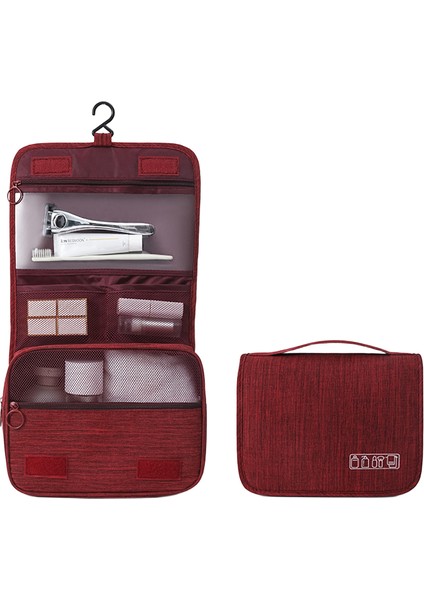 Moda Taşınabilir Basit Kız Tuvalet Çantası Büyük Kapasiteli Kozmetik Çantası Iş Gezisi Seyahat Kanca Çantası (Yurt Dışından)