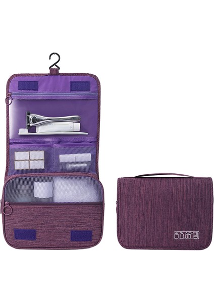 Moda Taşınabilir Basit Kız Tuvalet Çantası Büyük Kapasiteli Kozmetik Çantası Iş Gezisi Seyahat Kanca Çantası (Yurt Dışından)