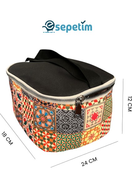 Otantik Desenli Termoslu Beslenme Çantası Su Geçirmez Termal, Sıcak Soğuk Yemek Taşıma Çantası indirimleri