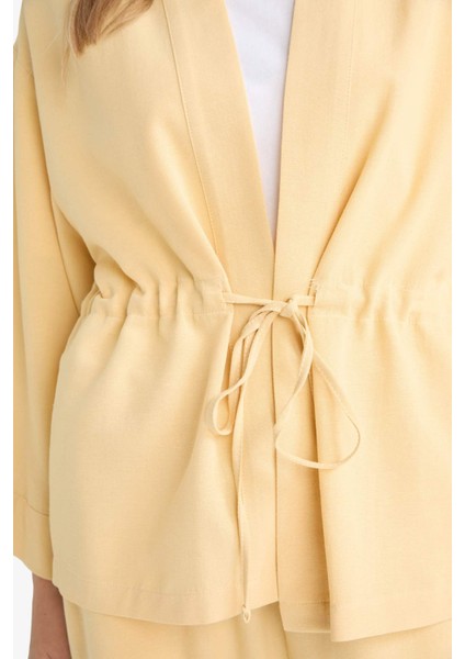 Relax Fit V Yaka Keten Karışımlı Uzun Kollu Gömlek F6151AX25AU indirimleri