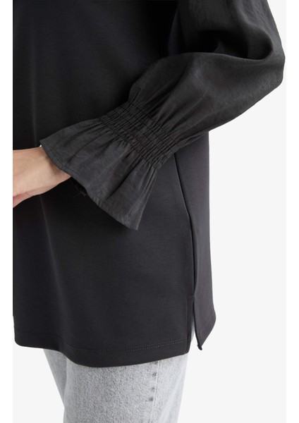 Regular Fit Bisiklet Yaka Uzun Kollu Tunik F6165AX25AU indirimleri