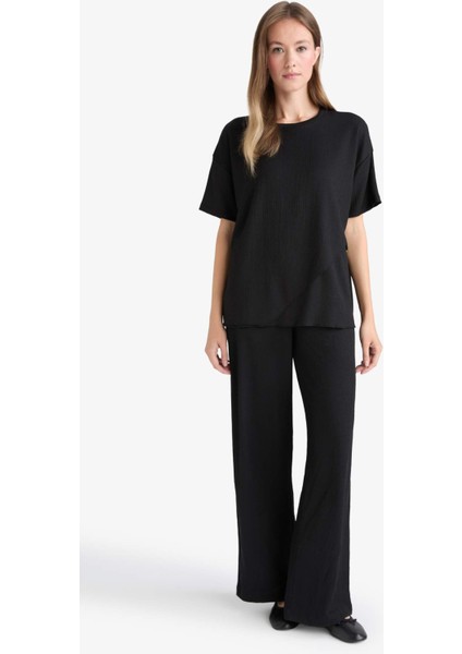 Straight Fit Düz Paça Bürümcük Pantolon C0200AX25AU fiyatları