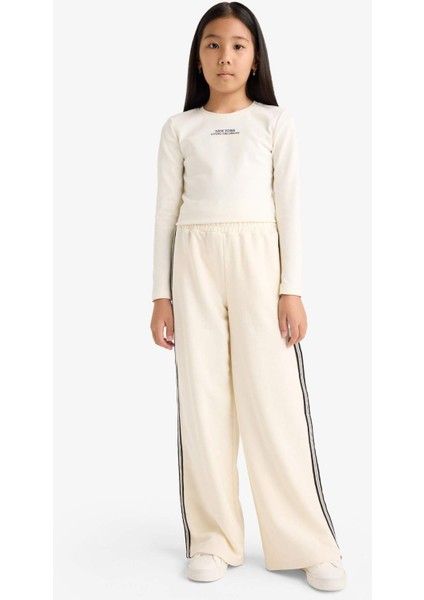 Kız Çocuk Beli Lastikli Wide Leg Geniş Paça Eşofman Altı F5262A825AU modelleri