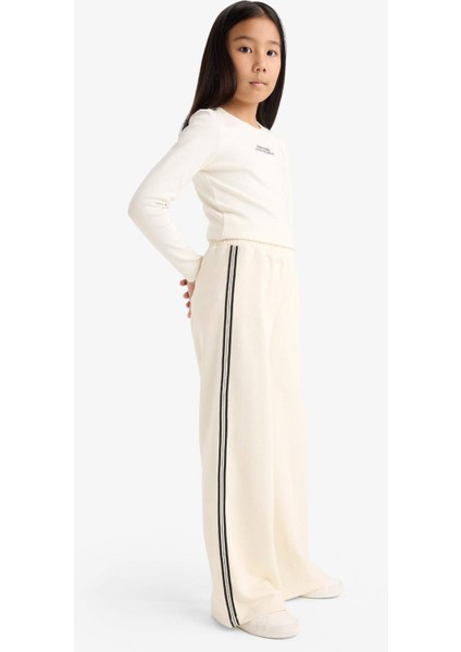 Kız Çocuk Beli Lastikli Wide Leg Geniş Paça Eşofman Altı F5262A825AU fırsatları