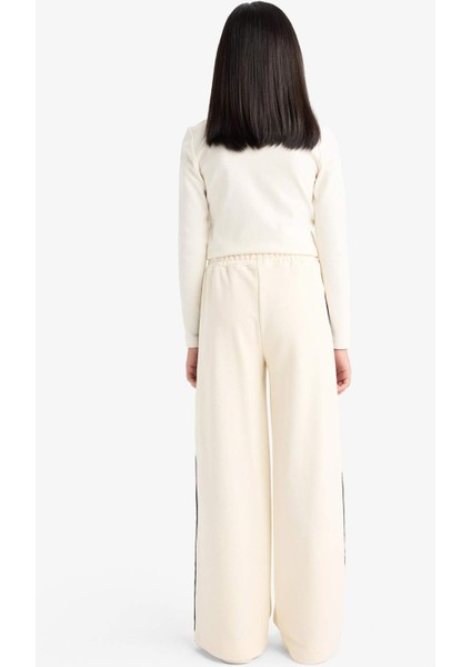 Kız Çocuk Beli Lastikli Wide Leg Geniş Paça Eşofman Altı F5262A825AU