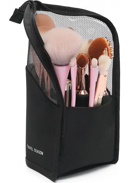 Büyük Kapasiteli Kozmetik Çantası Kaş Kalemi Çantası Tuvalet Çantası Taşınabilir Saklama Çantası El Çantası (Yurt Dışından)
