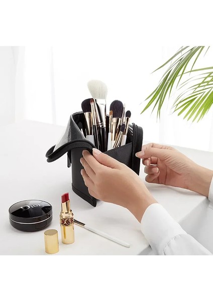 Büyük Kapasiteli Kozmetik Çantası Kaş Kalemi Çantası Tuvalet Çantası Taşınabilir Saklama Çantası El Çantası (Yurt Dışından) fiyatları