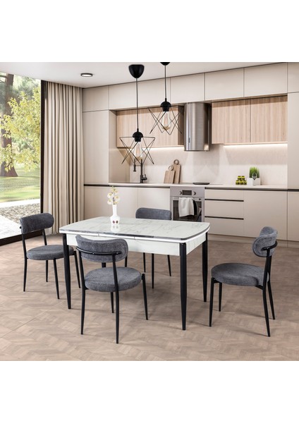 Neva 4 Sandalyeli Mutfak Masa Takımı