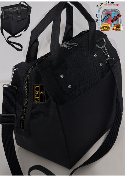 Anne Bebek Askılı Taşıma Çantası Isı Yalıtımlı Termal Termoslu Yemek, Mama, Beslenme, Gıda Çantası