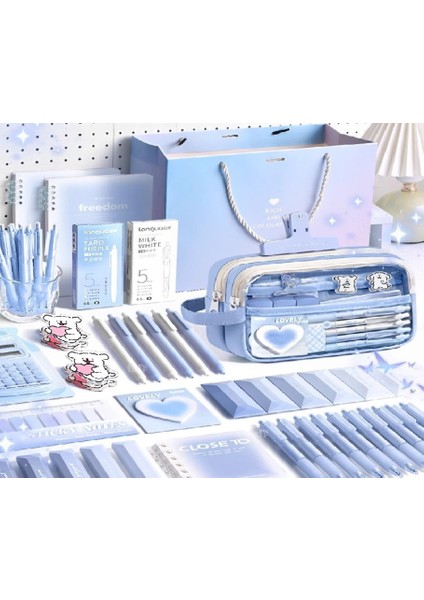 Yeni Büyük Kapasiteli Şeffaf Basit Kırtasiye Çanta Seti (Yurt Dışından) indirimleri