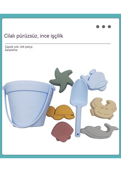 Plajda Ebeveyn-Çocuk Etkileşimi, Suda Oynama ve Kumu Kazma Için Silikon Plaj Kovası Oyuncağı (Yurt Dışından) fırsatları