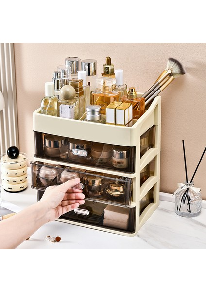 Kozmetik Saklama Kutusu - Çok Katmanlı Cilt Bakım Ürünü Masa Çekmecesi Rafları (Yurt Dışından) fırsatları