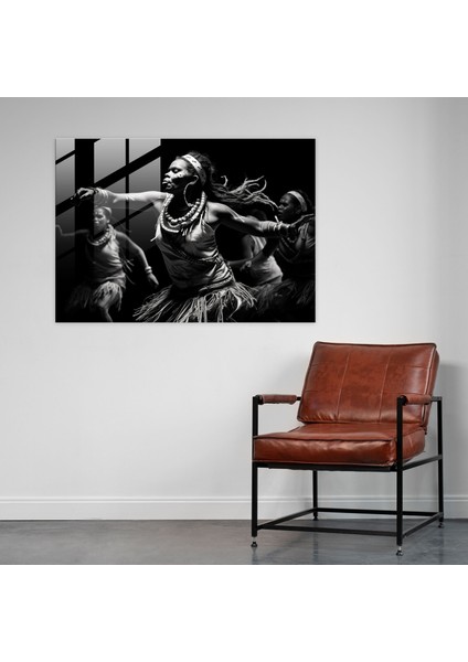 Yerli Aborjin Dans Cam Tablosu - Aborjin Cam Sanatı Büyüleyici Parça Yerli Dans modelleri