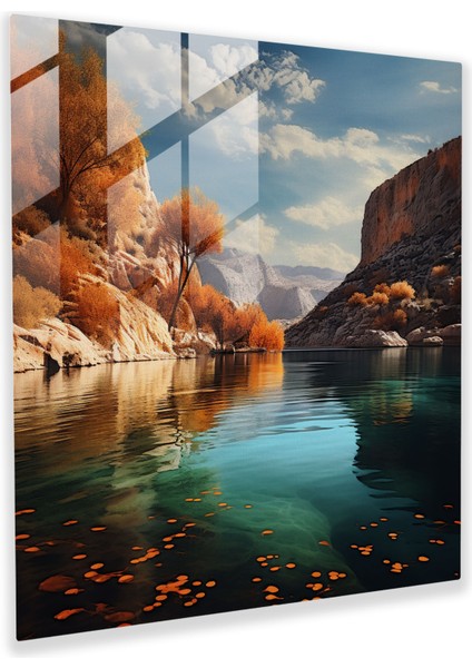 Anadolu Gerçekçi Cam Tablo - Duvar Dekorasyonu Modern Sanat Manzaralar