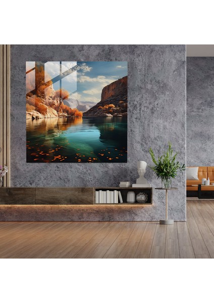 Anadolu Gerçekçi Cam Tablo - Duvar Dekorasyonu Modern Sanat Manzaralar fiyatları