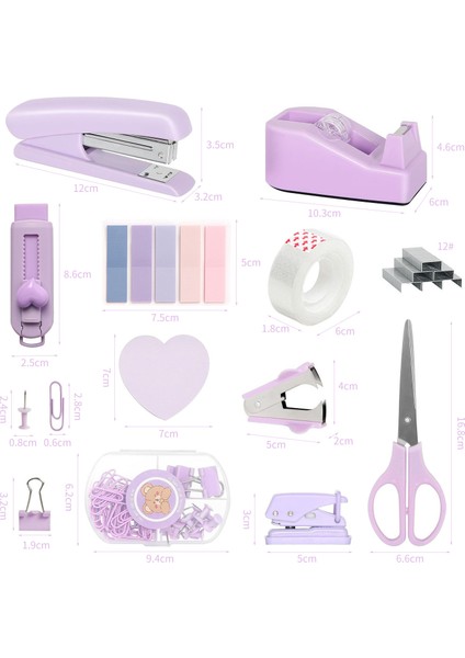 Yeni Öğrenci Esaslı 12 Parçalı Zımba Seti (Yurt Dışından) modelleri