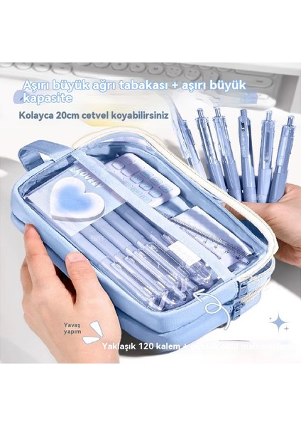 Yeni Büyük Kapasiteli Şeffaf Basit Kırtasiye Çanta Seti (Yurt Dışından) fırsatları