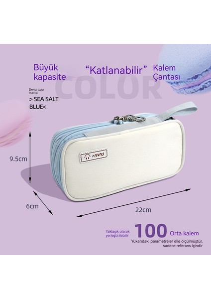 Taşınabilir Büyük Kapasiteli Üç Katmanlı Kırtasiye Kutusu Kalem Çantası (Yurt Dışından) fiyatları