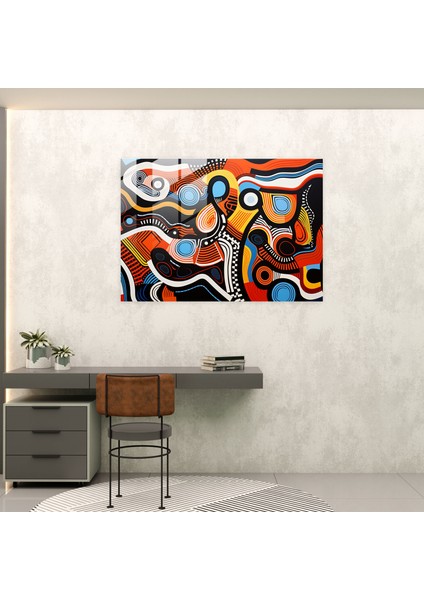 Aborijin Cam Tablosu: Cesur Rüya Zamanı Hikayesi - Aborijinal Cam Duvar Sanatı Rüya Zamanı Hikayesi Çağdaş Sanat Eseri fiyatları