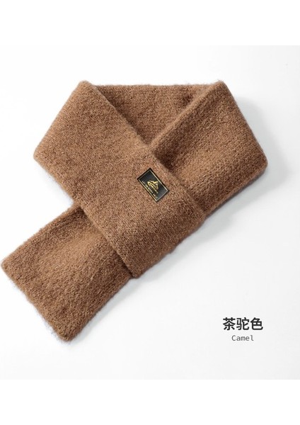 Kış Önlüğü Erkek Için Uygun Örgü Yün Peluş Atkı (Yurt Dışından)