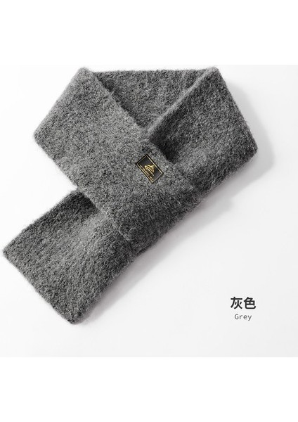 Kış Önlüğü Erkek Için Uygun Örgü Yün Peluş Atkı (Yurt Dışından)