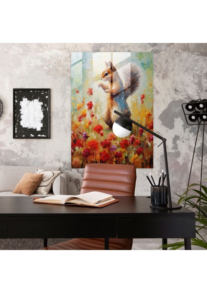 Izlenimci Hayvanlar Cam Tablo - Insanlar Gibi Giyinmiş Hayvanlar Cam Duvar Sanatı Cam Tablo Çiçekler fiyatları