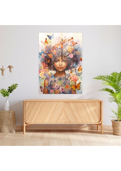 Afro Cam Tablo - Masalsı Suluboya Cam Duvar Sanatı - Afro Modern Sanat Cam Tablo Çiçekler Açıyor fiyatları