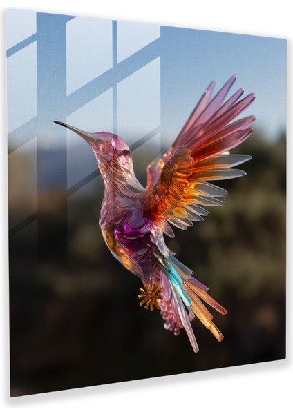 Fısıldayan Rüyalar Cam Tablo - Kuşçu Cam Sanatı Rüya Gibi Cam Duvar Sanatı