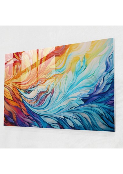 Hipnoz Renkli Desenlerle Dolanan Dekoratif Duvar Kanvas Tablo
