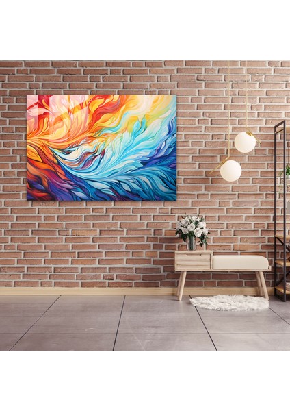 Hipnoz Renkli Desenlerle Dolanan Dekoratif Duvar Kanvas Tablo fiyatları