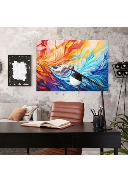 Hipnoz Renkli Desenlerle Dolanan Dekoratif Duvar Kanvas Tablo modelleri