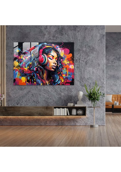 Müzik Ruhu Graffiti Cam Duvar Sanatı - Modern Sanat Ritim fiyatları