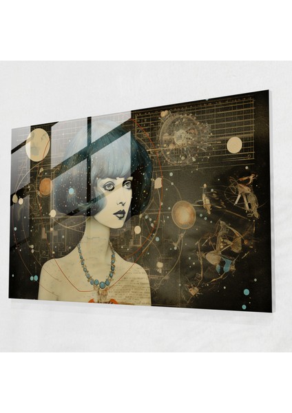 Burç Tabloları Duvar Dekorasyonu - Karışık Medya Kolajı Güncel Soyut Unsurlar Vintage Burç Illüstrasyonları