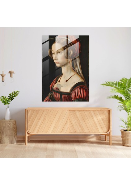 Zarif Asil Kadın Manirizm Cam Tablo - Manirizm Ev Dekorasyonu Zarif Sofistike fiyatları
