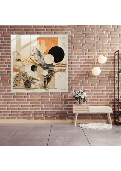 Doğal Renkli Cam Tablo Baskı - Doğal Renk Karışımı Duvar Dekorasyonu Benzersizlik modelleri