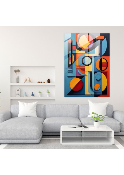 Oyun Kartları Cam Tablo - Oyun Kartları Cam Tablo Soyut Geometrik Şekiller Cam Sanatı modelleri