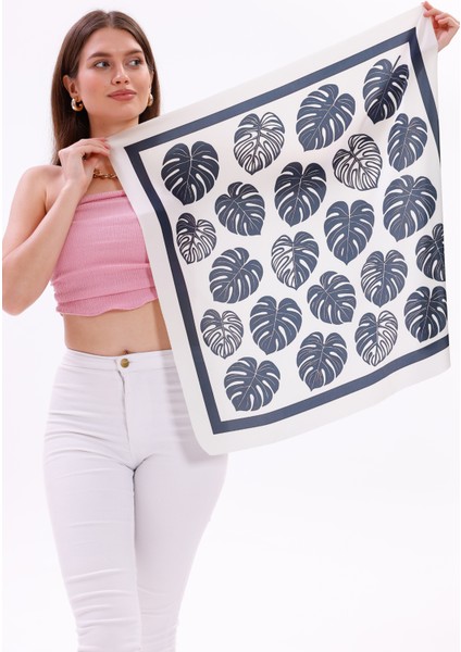 Monstera Yaprakları Model Fular Bandana Şal Estascarf 70X70 cm fiyatları