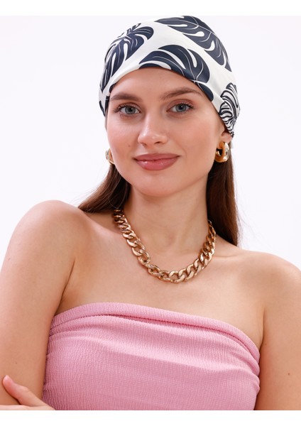 Monstera Yaprakları Model Fular Bandana Şal Estascarf 70X70 cm fırsatları