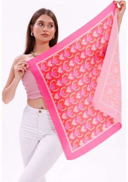 Aşk Kalpleri Model Fular Bandana Şal Estascarf 70X70 cm fiyatları
