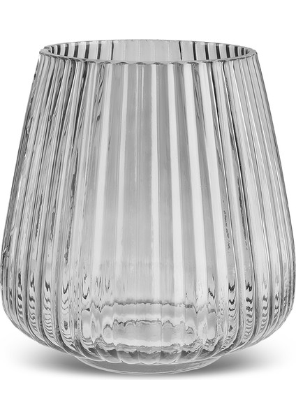 Boris Cam Vazo Antrasit 17X17X18,5 cm