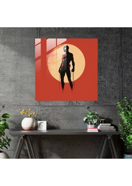 Minimalist Spider Man Cam Tablosu - Spider Man Modern Sanat Ev Dekorasyonu Cam Sanatı fiyatları