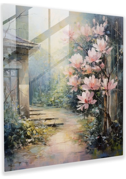 Magnolia Cam Tablo - Rüya Bahçesi - Ev Dekorasyonu Için Eşsiz Atmosfer