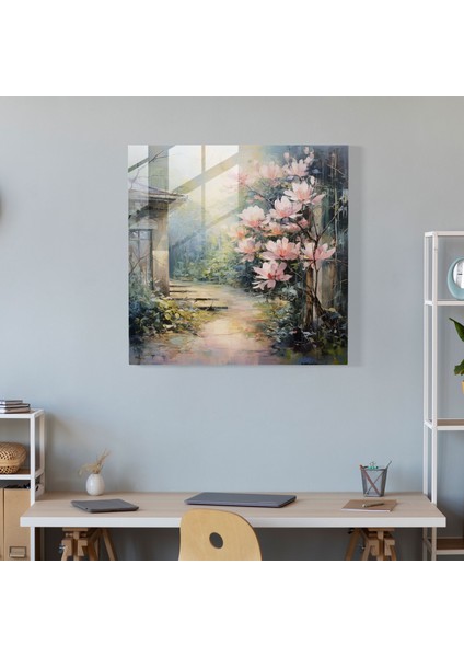 Magnolia Cam Tablo - Rüya Bahçesi - Ev Dekorasyonu Için Eşsiz Atmosfer modelleri