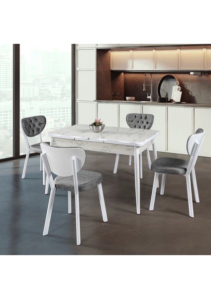 Berlin 4 Sandalyeli Mutfak Masa Takımı