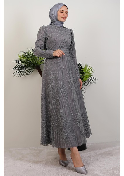 Ezna Simli Abiye Koyu Gri fırsatları