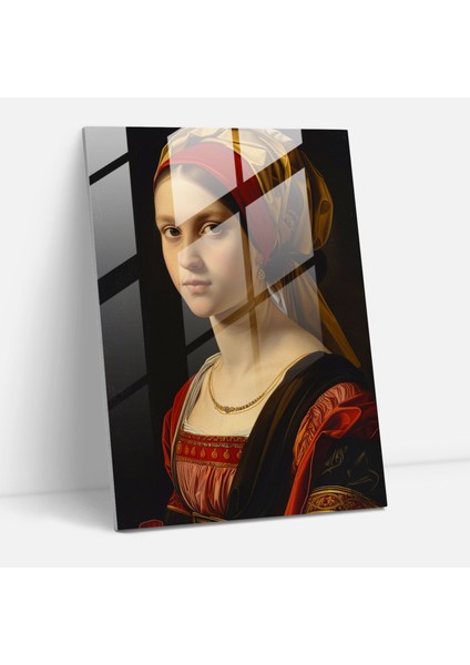 Nobility Portreleri Cam Tablo - Raffaello Sanzio Ev Dekorasyonu Cam Sanatı Modern Sanat